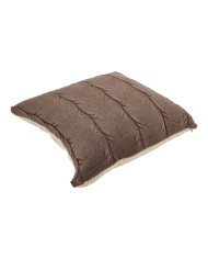 Poszewka dzianinowa na poduszkę Bawełna+Kaszmir 45x45 cm  ROMA CHOCOLATE
