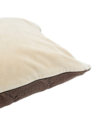 Poszewka dzianinowa na poduszkę Bawełna+Kaszmir 45x45 cm  ROMA CHOCOLATE