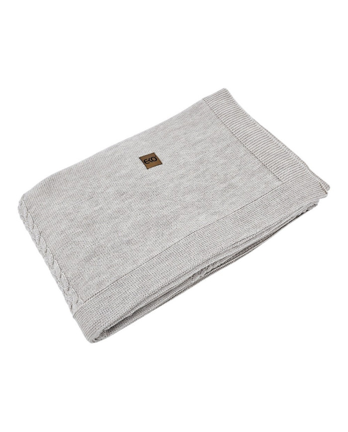 MERINO wool knitted blanket 150x200 cm - FLORENCE SAND