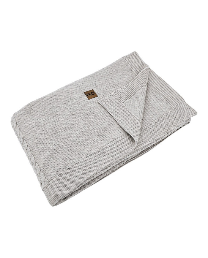 MERINO wool knitted blanket 150x200 cm - FLORENCE SAND