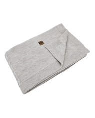 MERINO wool knitted blanket 150x200 cm - FLORENCE SAND