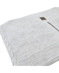 MERINO wool knitted blanket 150x200 cm - FLORENCE SAND