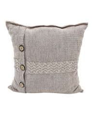 Merino wool knitted pillowcase 45x45 cm - FLORENCE NUDE
