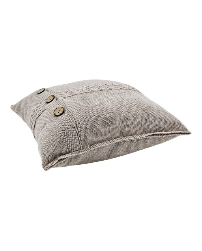 Merino wool knitted pillowcase 45x45 cm - FLORENCE NUDE