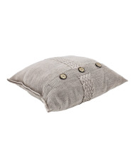 Merino wool knitted pillowcase 45x45 cm - FLORENCE NUDE