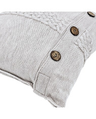 Poszewka dzianinowa na poduszkę z wełny Merino 45x45 cm – FLORENCE  SAND