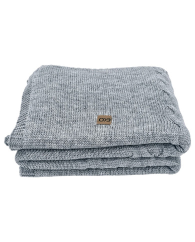 Knitted blanket and pillow set with wool - SET AREZZO POPIEL