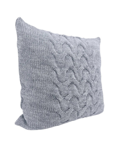 Knitted blanket and pillow set with wool - SET AREZZO POPIEL