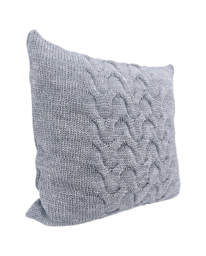 Knitted blanket and pillow set with wool - SET AREZZO POPIEL