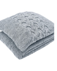 Knitted blanket and pillow set with wool - SET AREZZO POPIEL