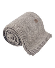 Knitted blanket and pillow set with wool - SET AREZZO TAUPE