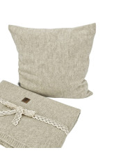 Knitted blanket and cushion set - SET MILANO LATTE