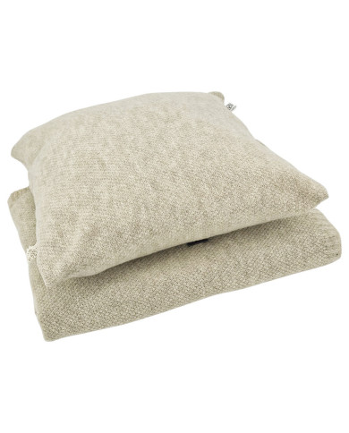 Knitted blanket and cushion set - SET MILANO LATTE