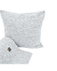 Komplet koc i poduszka dzianinowa - SET MILANO PEARL