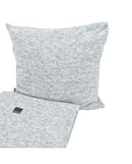 Knitted blanket and cushion set - SET MILANO PEARL