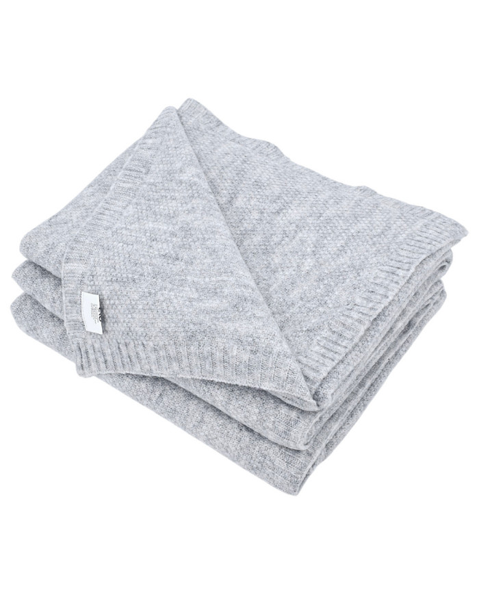 Komplet koc i poduszka dzianinowa - SET MILANO PEARL