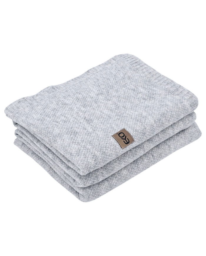 Komplet koc i poduszka dzianinowa - SET MILANO PEARL