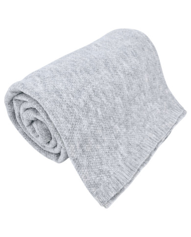 Knitted blanket and cushion set - SET MILANO PEARL