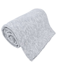 Knitted blanket and cushion set - SET MILANO PEARL