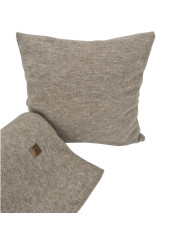 Knitted blanket and cushion set - SET MILANO TAUPE