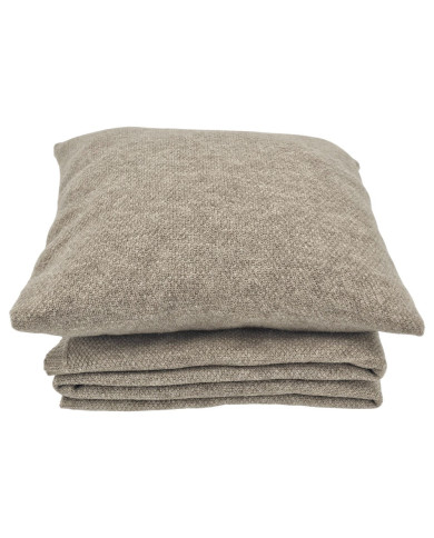 Knitted blanket and cushion set - SET MILANO TAUPE