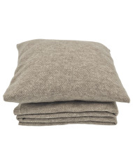 Knitted blanket and cushion set - SET MILANO TAUPE
