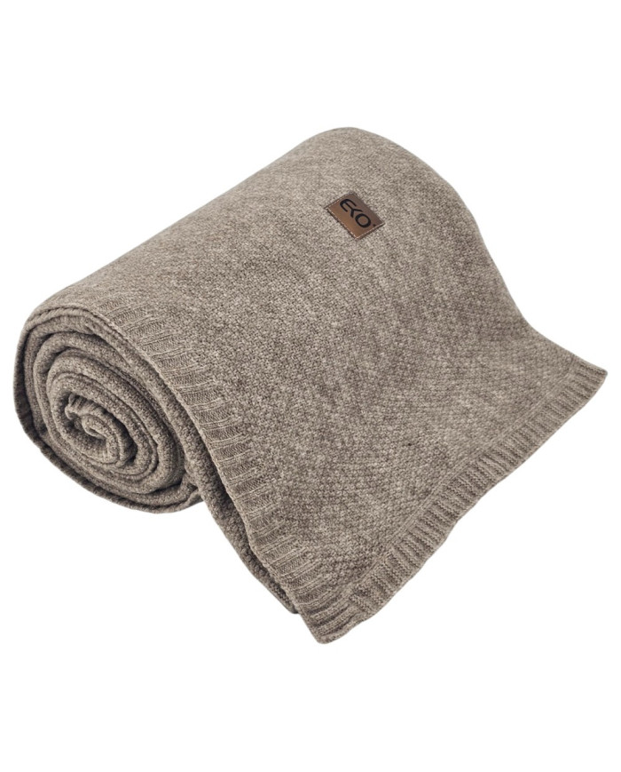 Komplet koc i poduszka dzianinowa - SET MILANO TAUPE