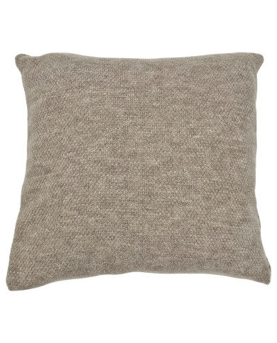 Knitted set Blanket with fur lining and Pillow - SET MILANO DUO TAUPE