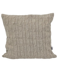 Knitted blanket and pillow set with cashmere- SET VERONA LATTE