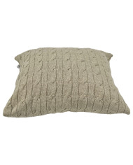 Knitted blanket and pillow set with cashmere- SET VERONA LATTE