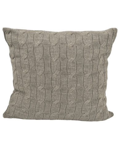Knitted blanket and pillow set with cashmere- SET VERONA TAUPE