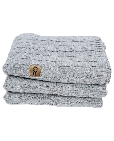 Knitted blanket and pillow set with cashmere- SET VERONA POPIEL