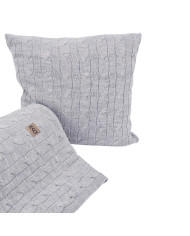 Knitted blanket and pillow set with cashmere- SET VERONA POPIEL