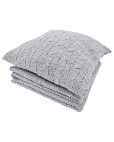 Knitted blanket and pillow set with cashmere- SET VERONA POPIEL