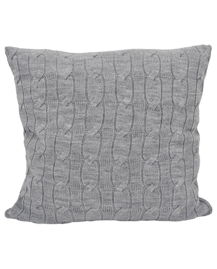 Knitted blanket and pillow set with cashmere- SET VERONA POPIEL