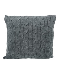 Knitted blanket and pillow set with cashmere- SET VERONA ANTHRACITE