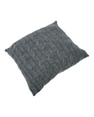 Knitted blanket and pillow set with cashmere- SET VERONA ANTHRACITE