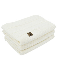 Knitted blanket and pillow set -SET VENEZIA ECRU
