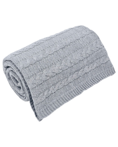 Knitted blanket and pillow set -SET VENEZIA POPIEL