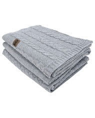 Knitted blanket and pillow set -SET VENEZIA POPIEL