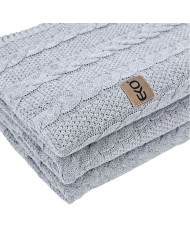 Knitted blanket and pillow set -SET VENEZIA POPIEL