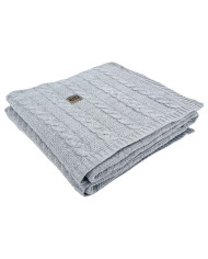 Knitted blanket and pillow set -SET VENEZIA POPIEL