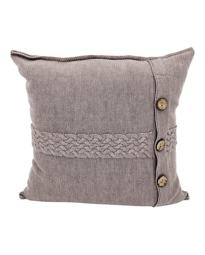 Merino wool blanket and pillow set FLORENCE TAUPE