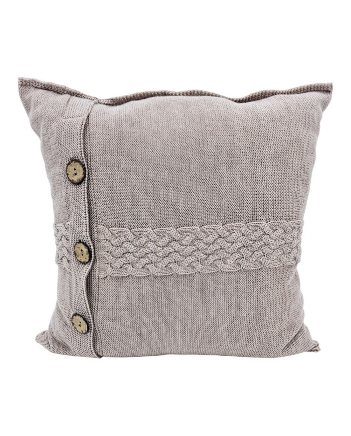 Merino wool blanket and cushion set FLORENCE NUDE