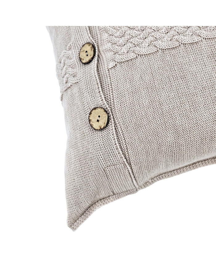 Merino wool blanket and cushion set FLORENCE NUDE