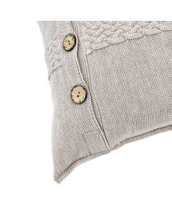 Merino wool blanket and cushion set FLORENCE NUDE