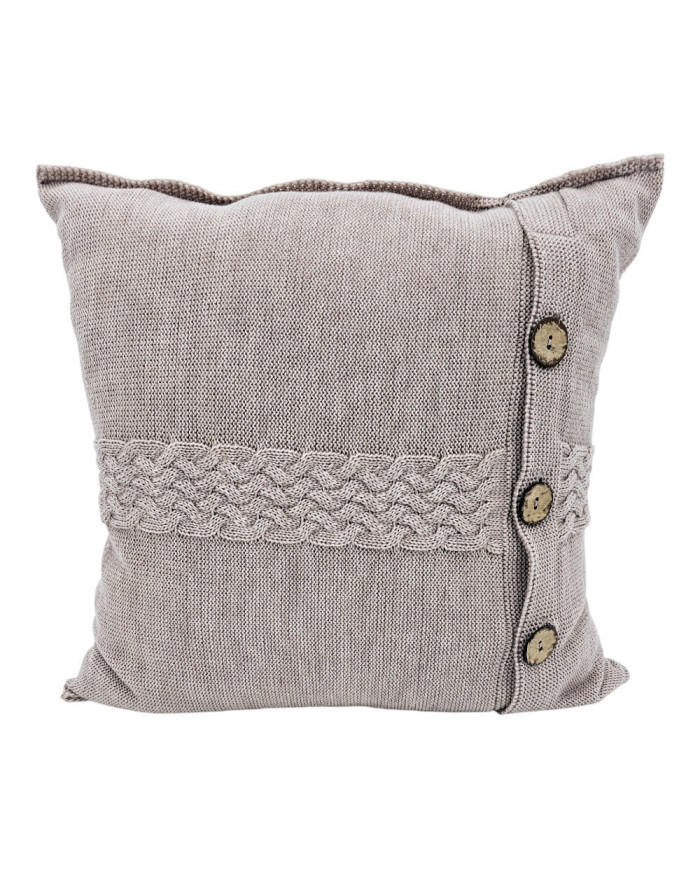 Merino wool blanket and cushion set FLORENCE NUDE
