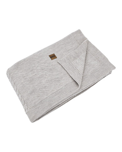 Komplet koc i poduszka z wełny Merino- SET FLORENCE SAND