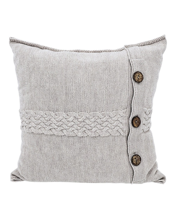 Komplet koc i poduszka z wełny Merino- SET FLORENCE SAND