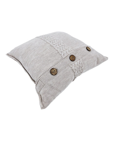 Merino wool blanket and cushion set FLORENCE SAND